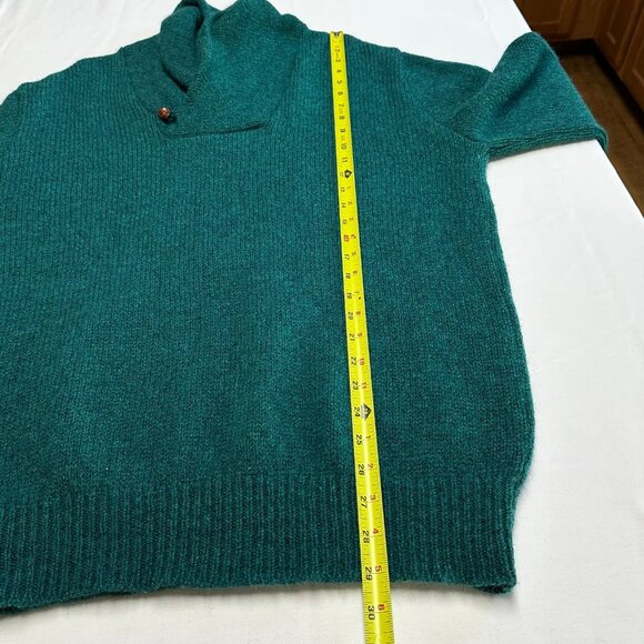 Vintage LL Bean Mens Wool Shawl Collar Sweater Size Large Pullover Fisherman USA - Picture 8 of 10